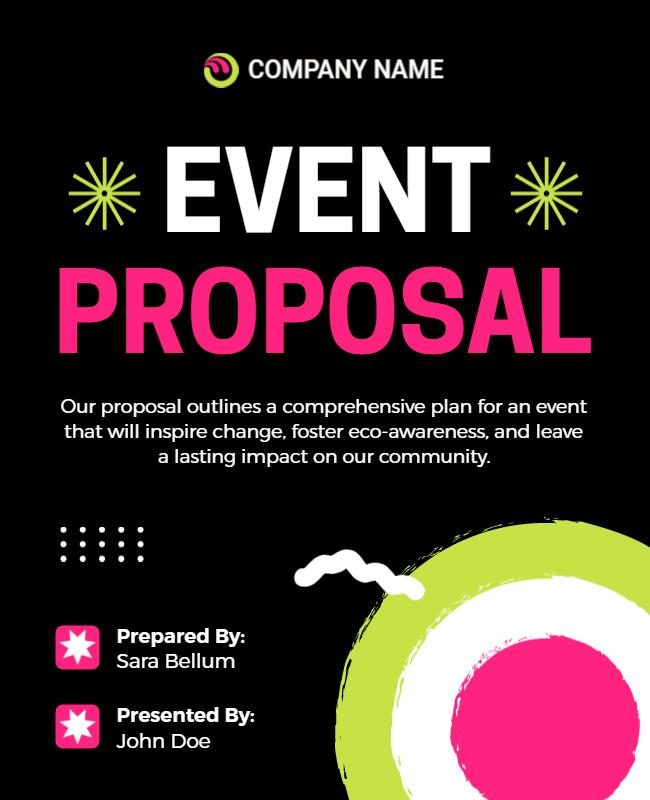 Eco Awareness Event Proposal Presentation Flyer Template