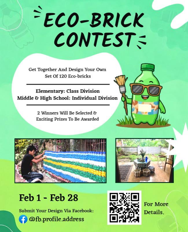 Eco-Brick Contest Participation Poster Template