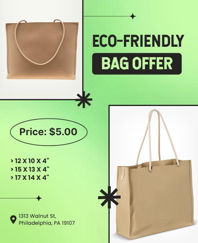 Eco Friendly Bag Promotional Flyer Template