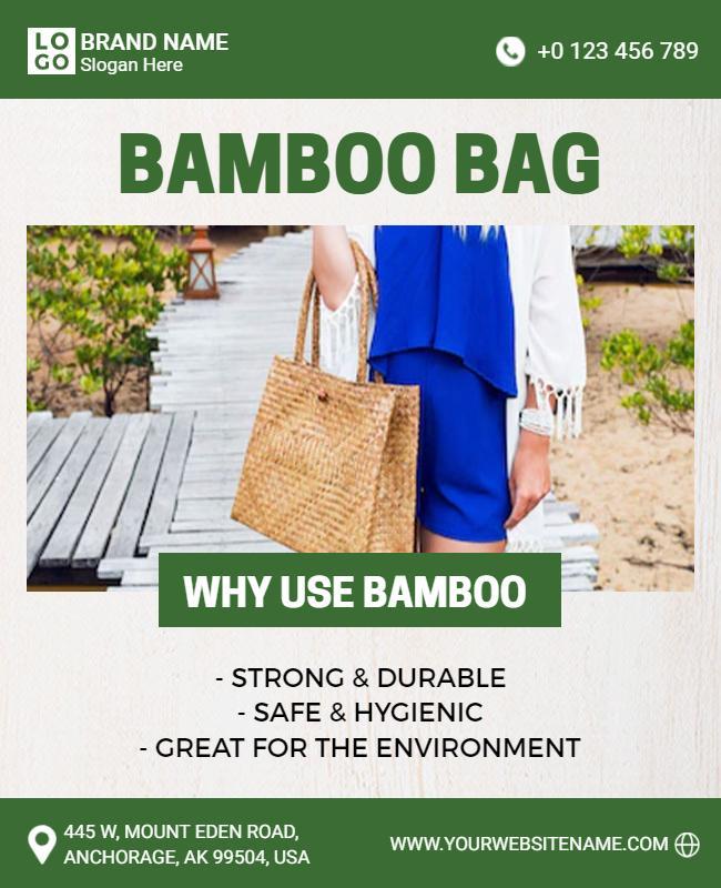 Eco Friendly Bamboo Bag Promotion Flyer Template