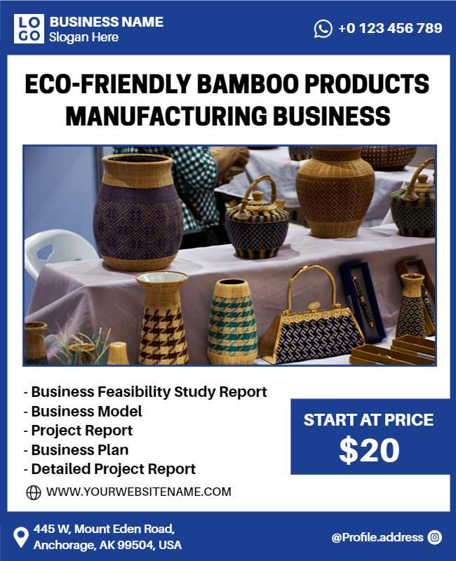 Eco Friendly Bamboo Products Business Flyer Template