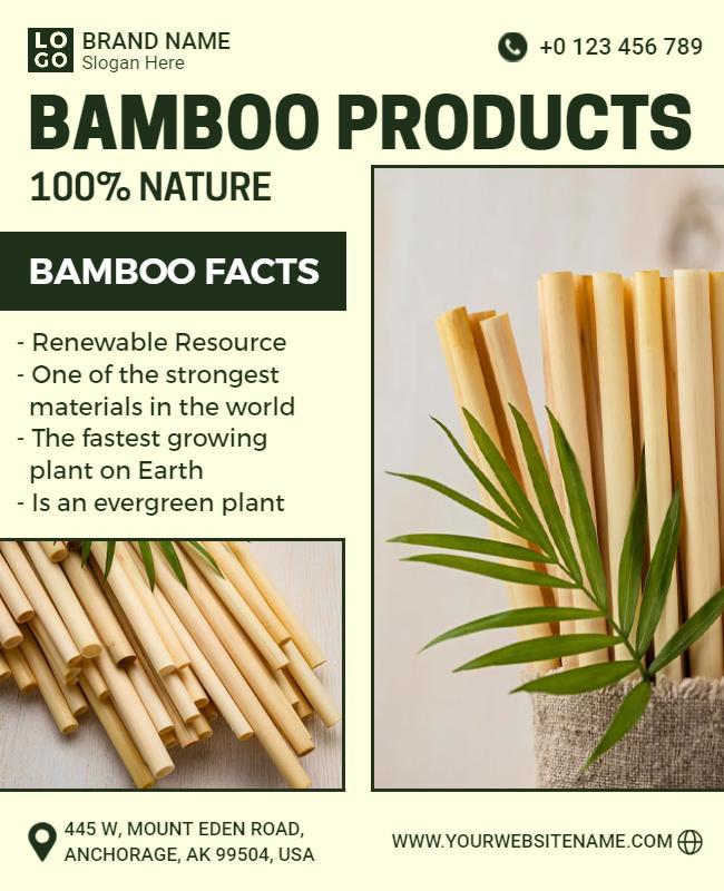 Eco Friendly Bamboo Products Information Flyer Template