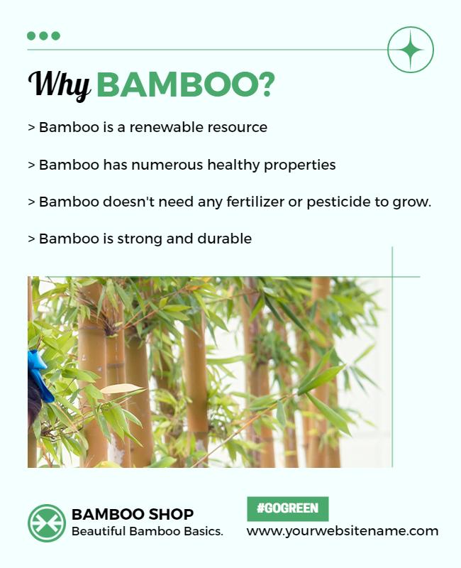 Eco Friendly Bamboo Shop Promotional Flyer Template