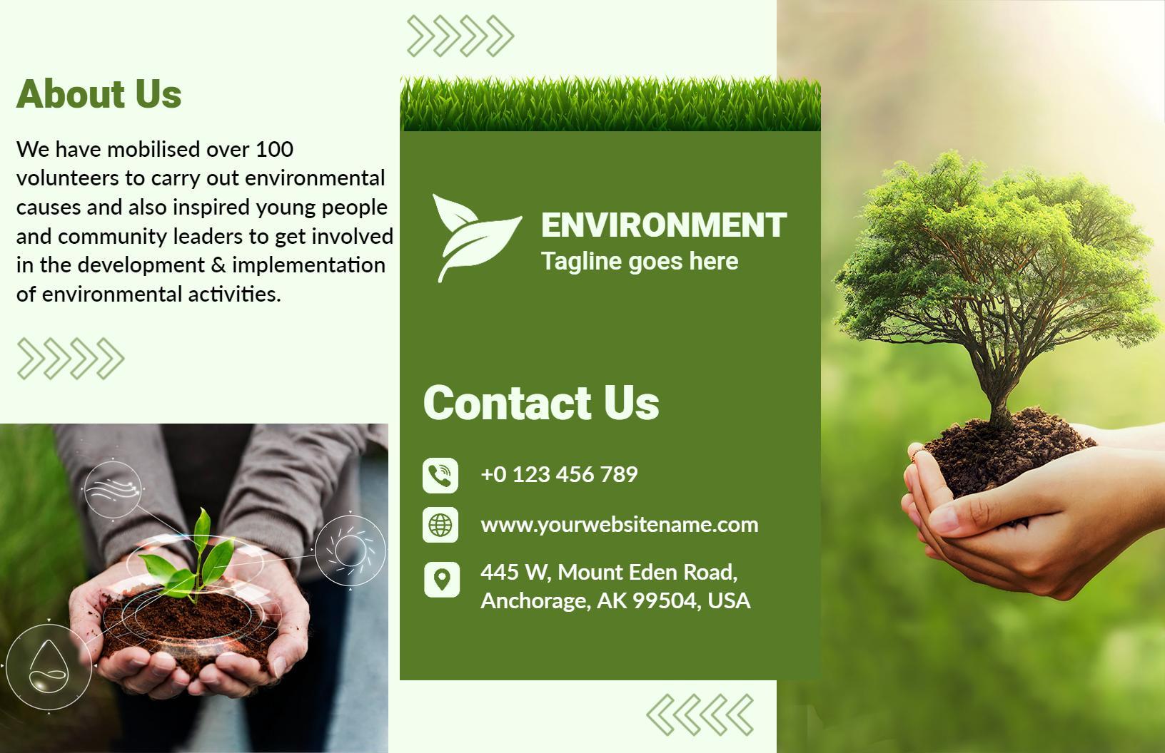 Eco-Friendly Community Engagement and Awareness Brochure Template