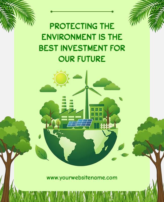 Eco-Friendly Environmental Awareness Poster Template