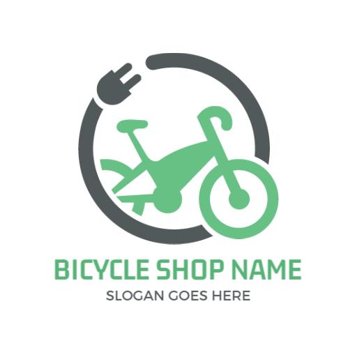 Eco-Friendly Green Bicycle Design for Urban Riders Logo Template