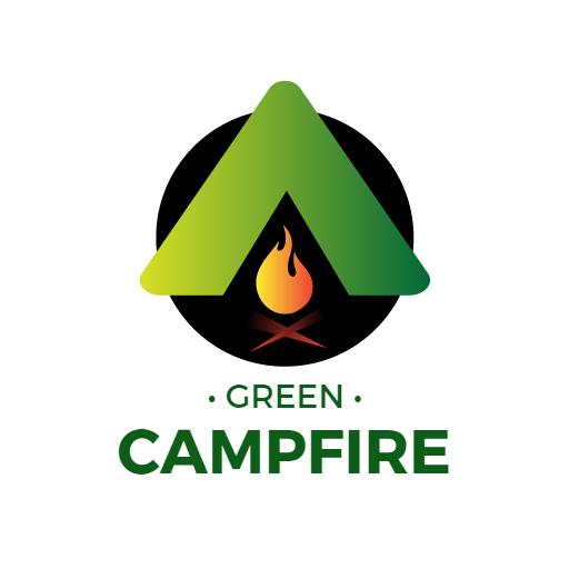 Eco-Friendly Green Design Celebrating Camping Adventures Logo Template