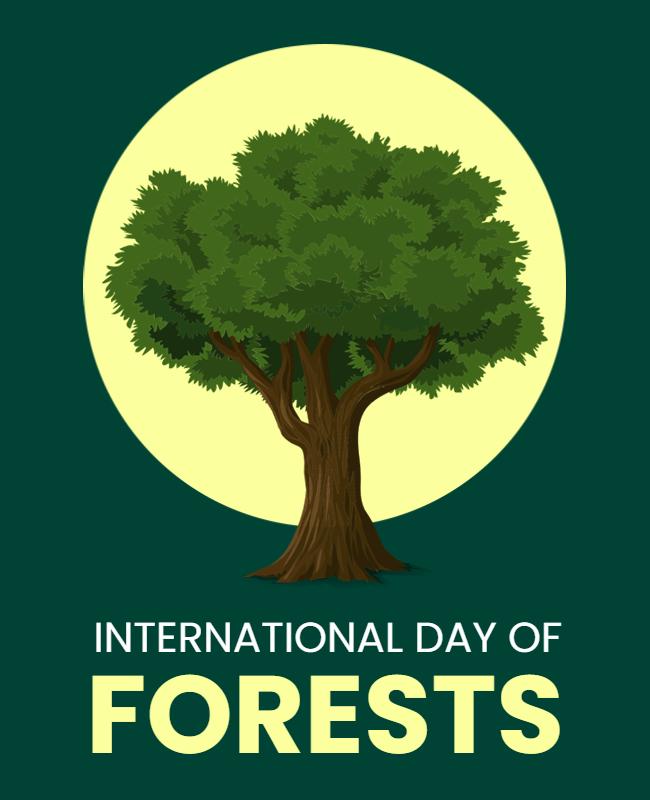 Eco-Friendly Green International Day of Forests Poster Template
