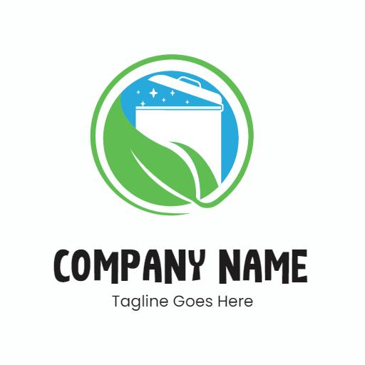 Eco-Friendly Green Junk Removal Service with Clean Design Logo Template