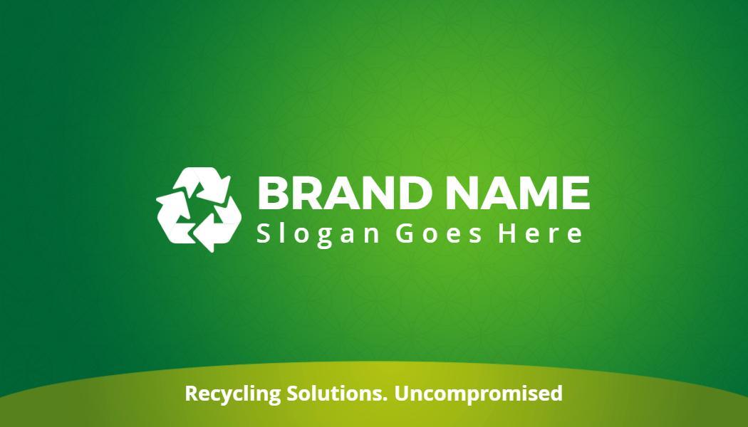 Eco-Friendly Green Recycling Solutions Business Card Template