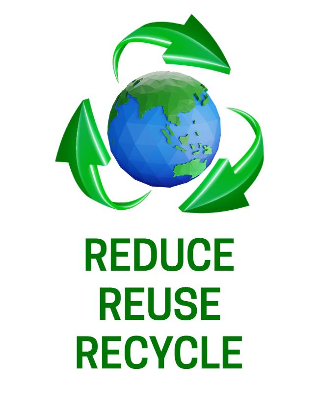 Eco-Friendly Green Reduce Reuse Recycle Awareness Poster Template