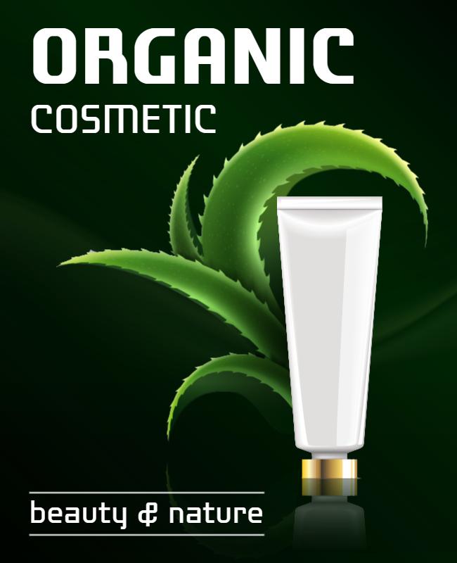 Eco-Friendly Organic Cosmetic Products Poster Template
