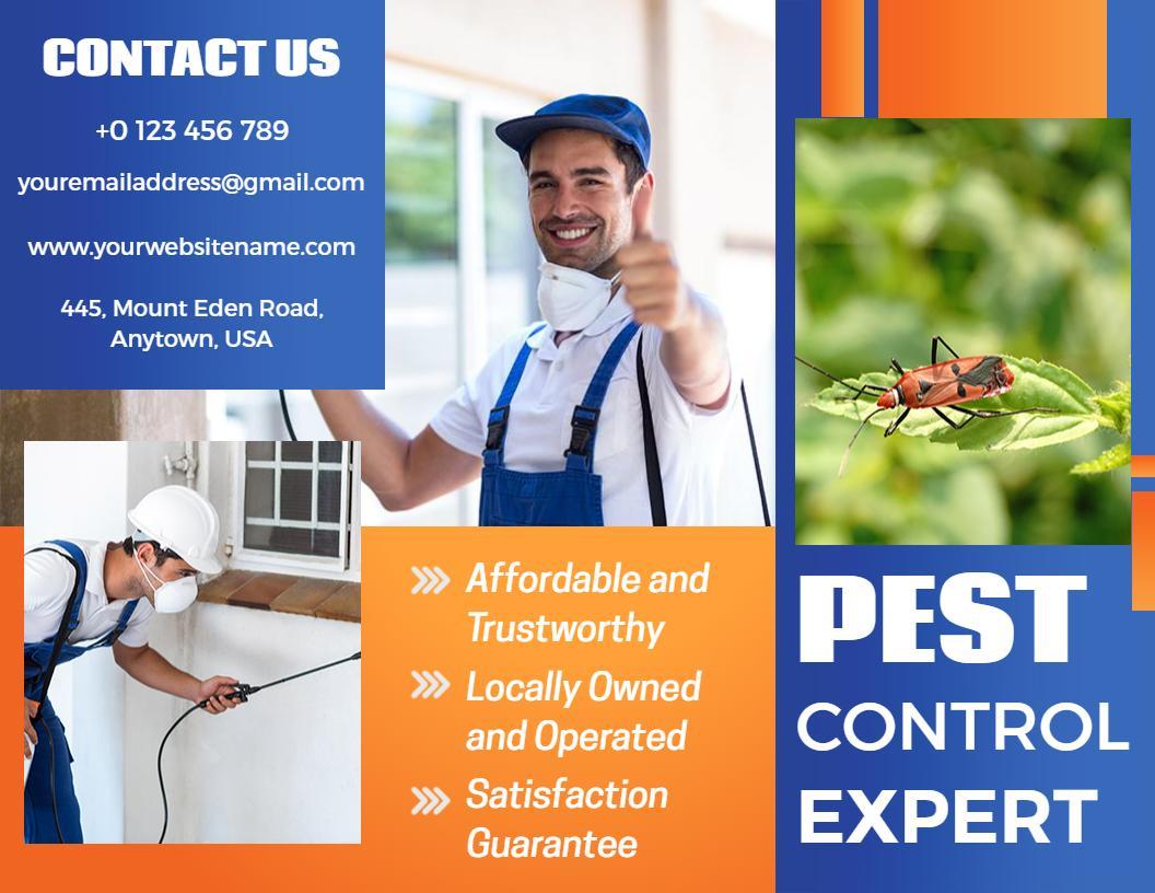 Eco-Friendly Pest Control Services and Solutions Brochure Template