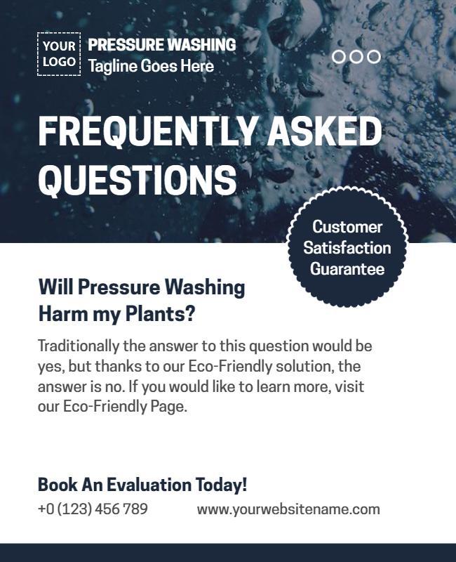 Eco Friendly Pressure Washing Services Flyer Template