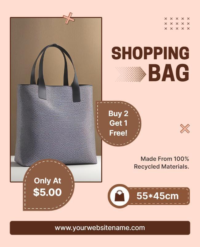 Eco Friendly Shopping Bag Promotion Flyer Template