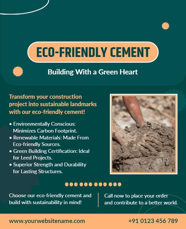 Eco-Friendly Sustainable Building Promotion Poster Template