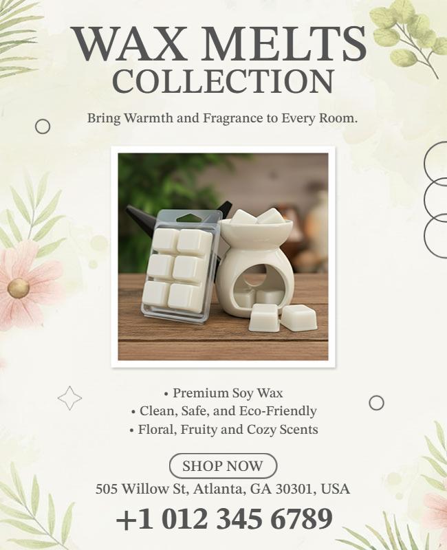 Eco-Friendly Wax Melts Collection Flyer Template