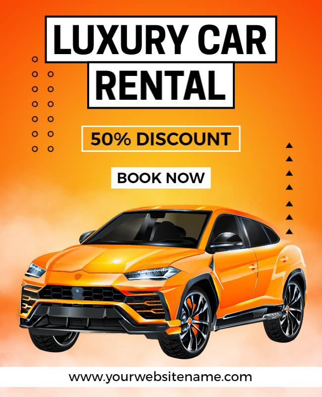 Ecstasy and Peach Schnapps Luxury Car Rental Flyer Template