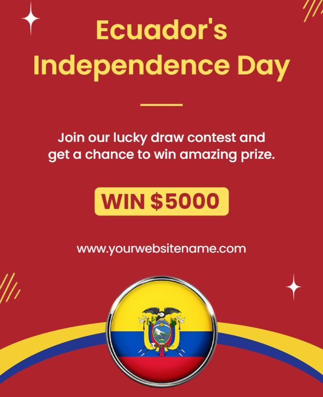 Ecuador Independence Day Celebration Contest Flyer Template