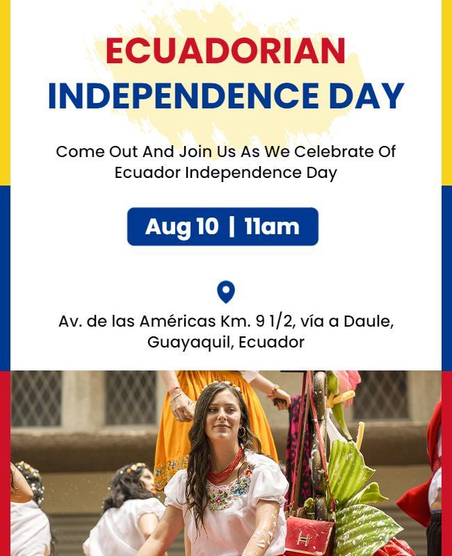 Ecuadorian Independence Day Celebration Flyer Template