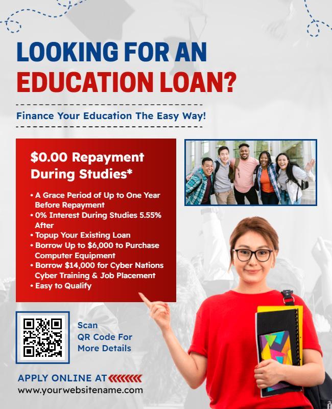 Education Loan Advertisement Flyer Template