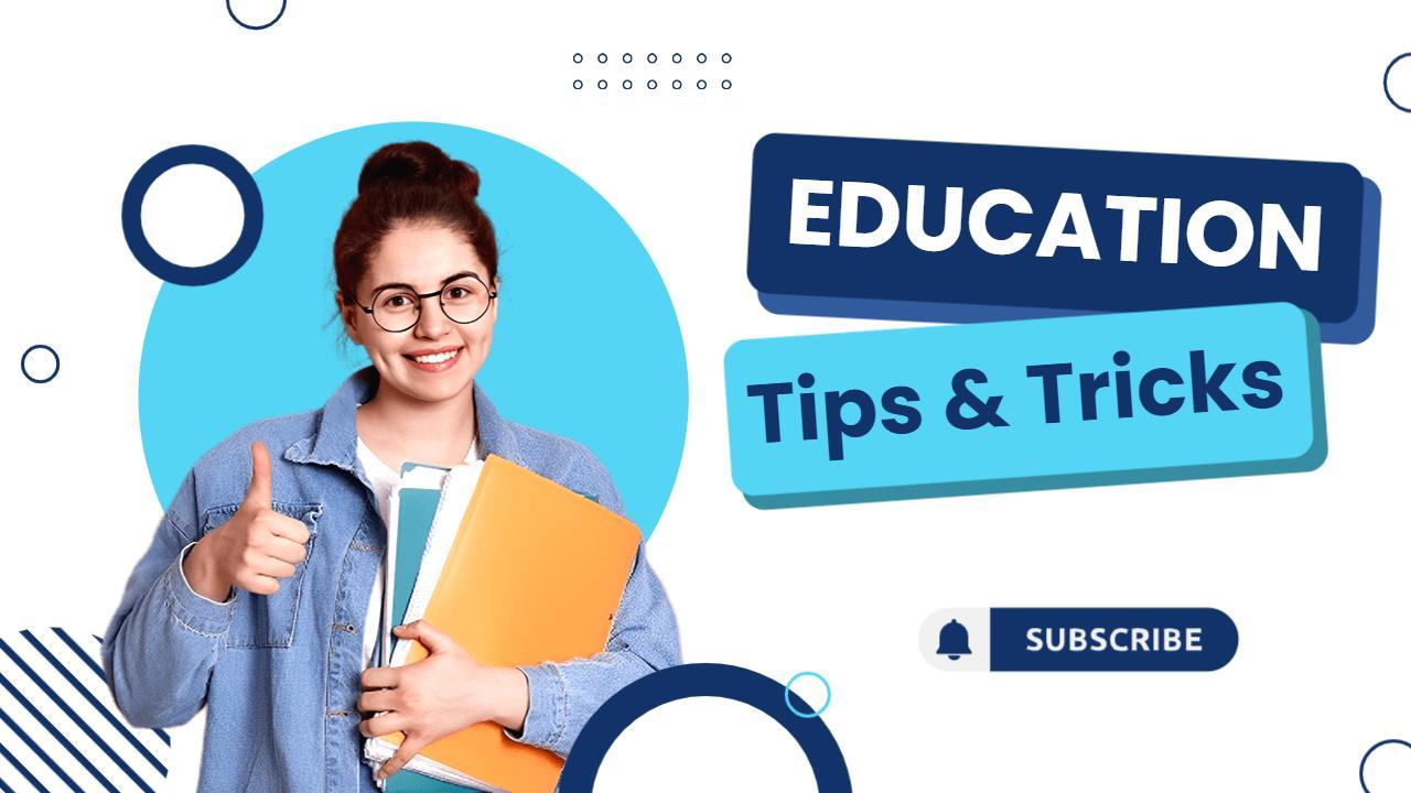 Education Tips and Tricks Study Guide YouTube Thumbnail Template
