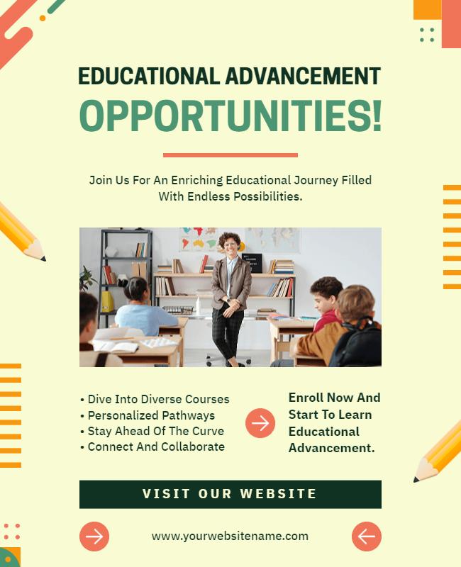 Educational Advancement Opportunities Flyer Template