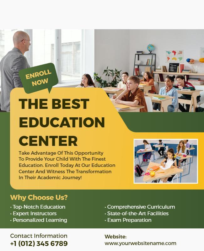 Educational Center Promotion Flyer Template