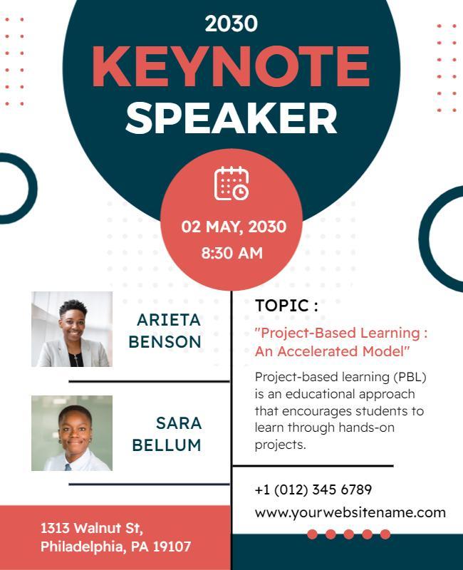 Educational Keynote Speaker Event Flyer Template