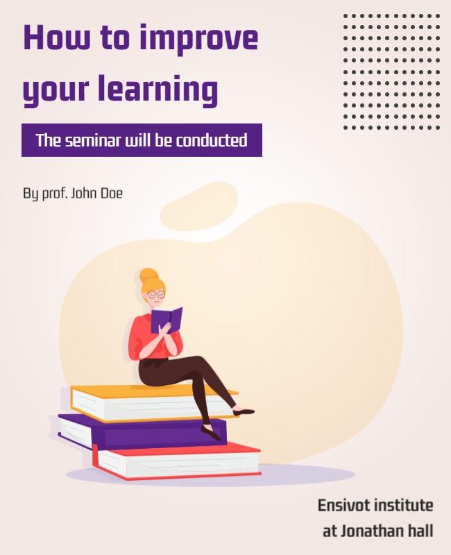 Educational Seminar on Learning Improvement Flyer Template