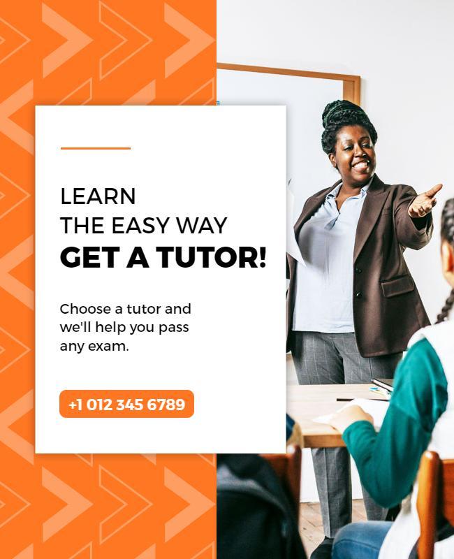 Educational Tutor Promotion Flyer Template