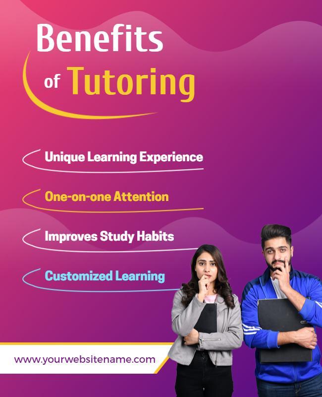 Educational Tutoring Advantages Flyer Template