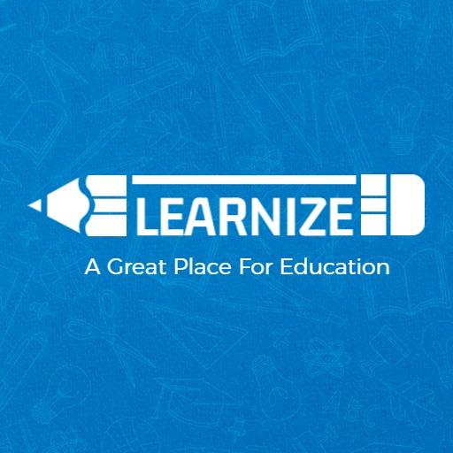 Educational Typography Design Featuring Blue Background Logo Template