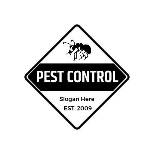 Effective Black and White Pest Control Solutions Available Logo Template