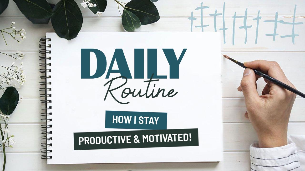 Effective Daily Routine Tips Trending YouTube Thumbnail Template