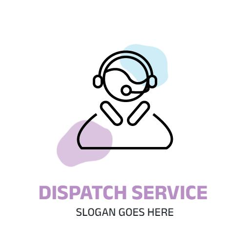 Effective Dispatcher Service with Professional Headset Logo Template