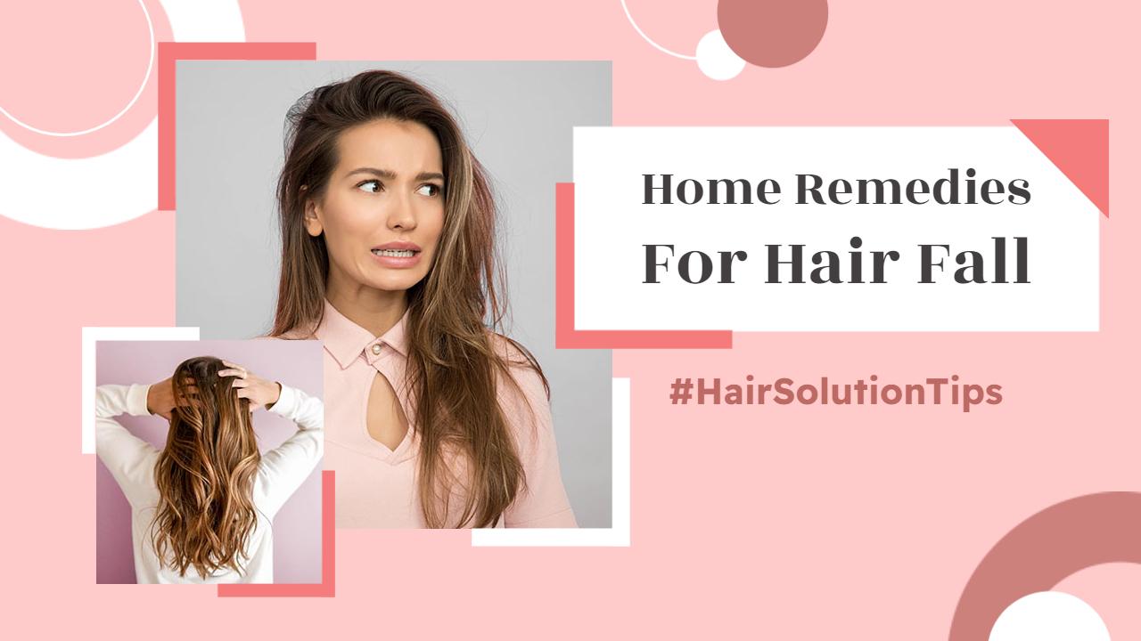 Effective Home Remedies Hair Fall Solutions YouTube Thumbnail Template
