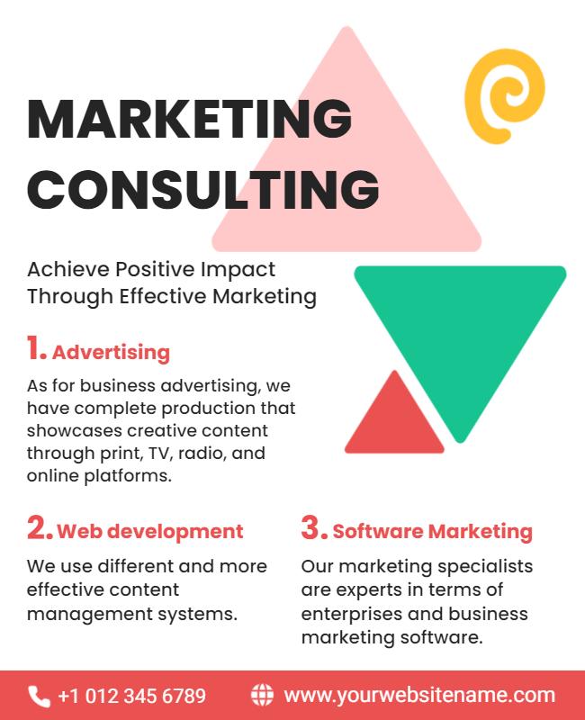 Effective Marketing Consulting Services Flyer Template