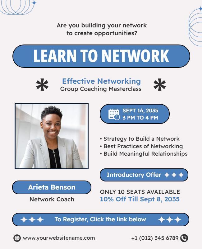 Effective Networking Group Coaching Flyer Template