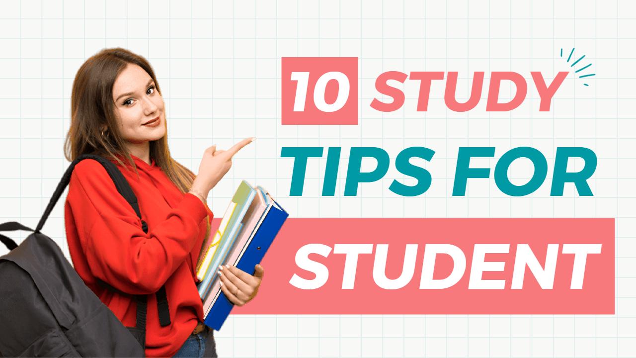 Effective Study Tips Student Learning YouTube Thumbnail Template