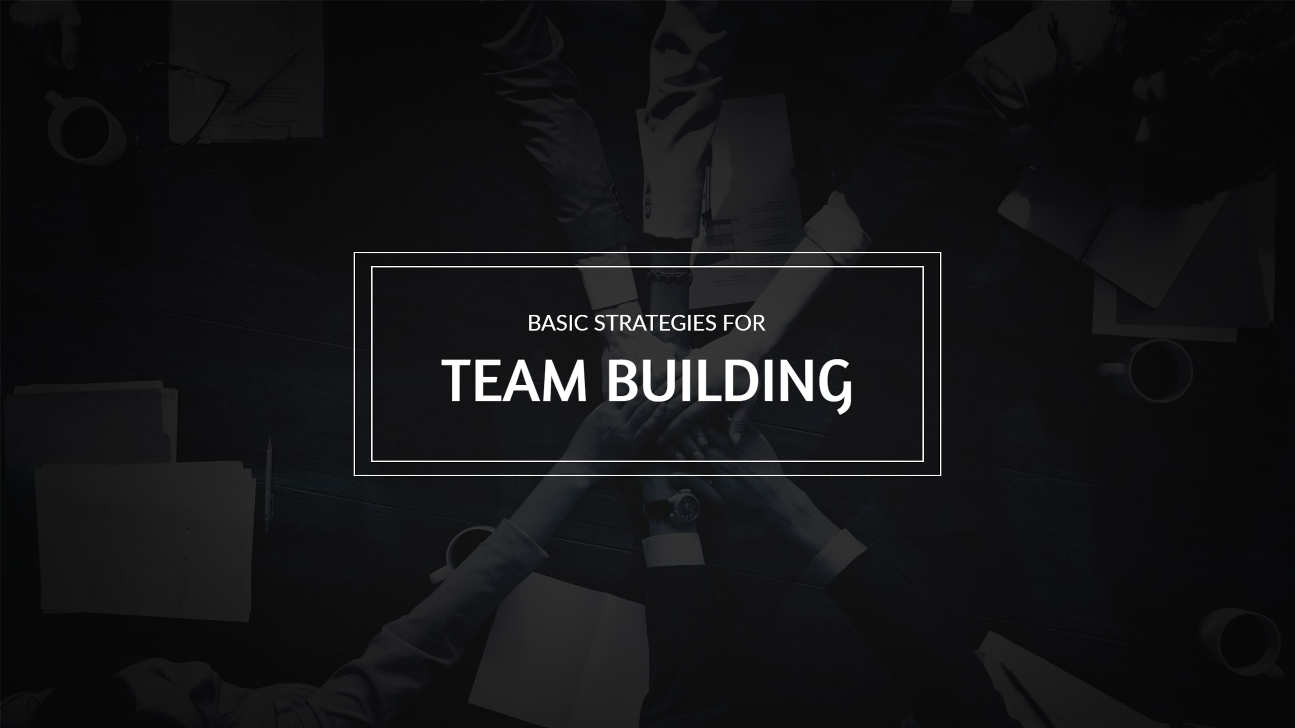 Effective Team Building Strategies on Dark Background YouTube Banner Template