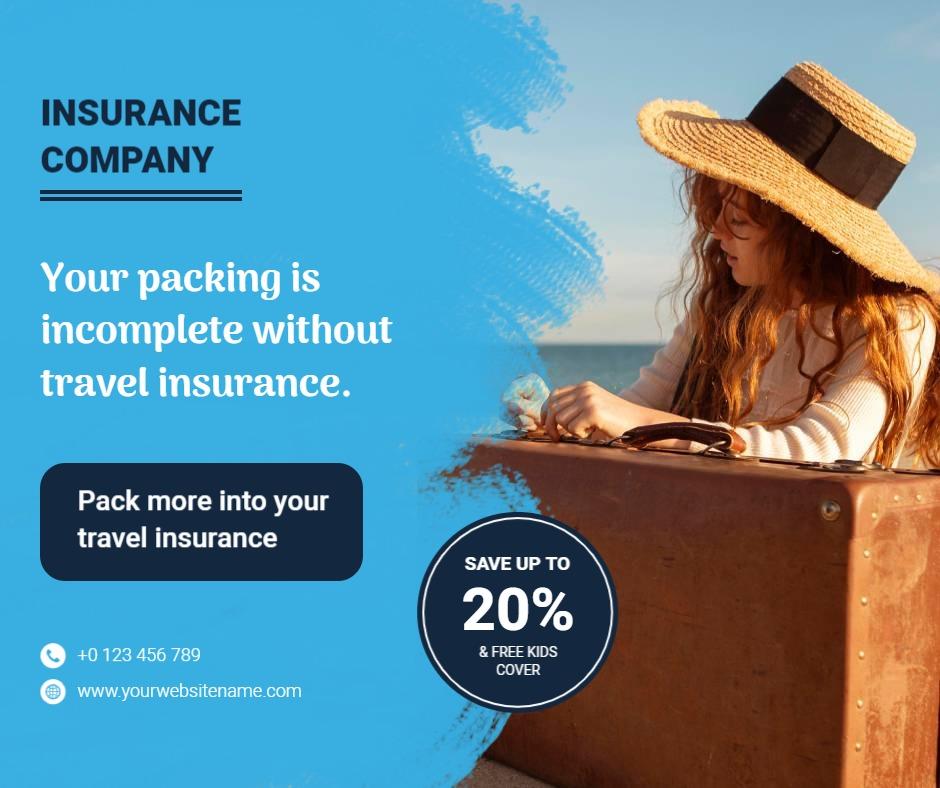 Effective Travel Insurance Promotion for Hassle-Free Packing Ad Template