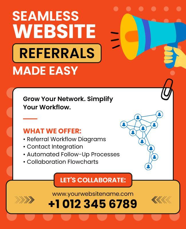 Effective Website Referrals and Collaboration Flyer Template
