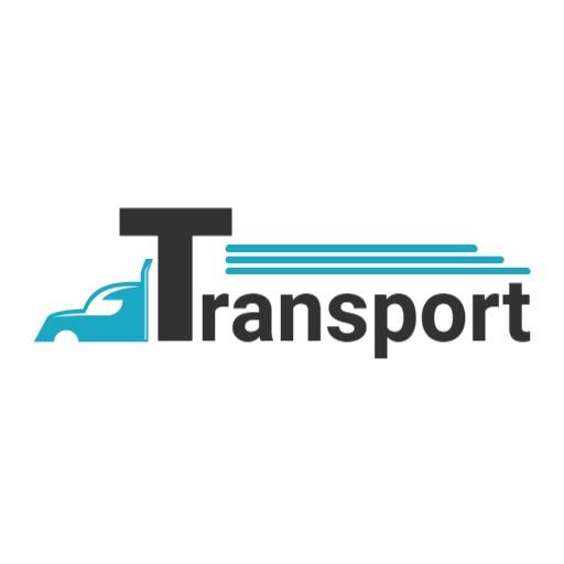 Efficient Blue and Black Truck Design for Transport Services Logo Template