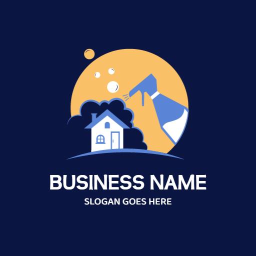 Efficient Cleaning Service for a Spotless Home Environment Logo Template