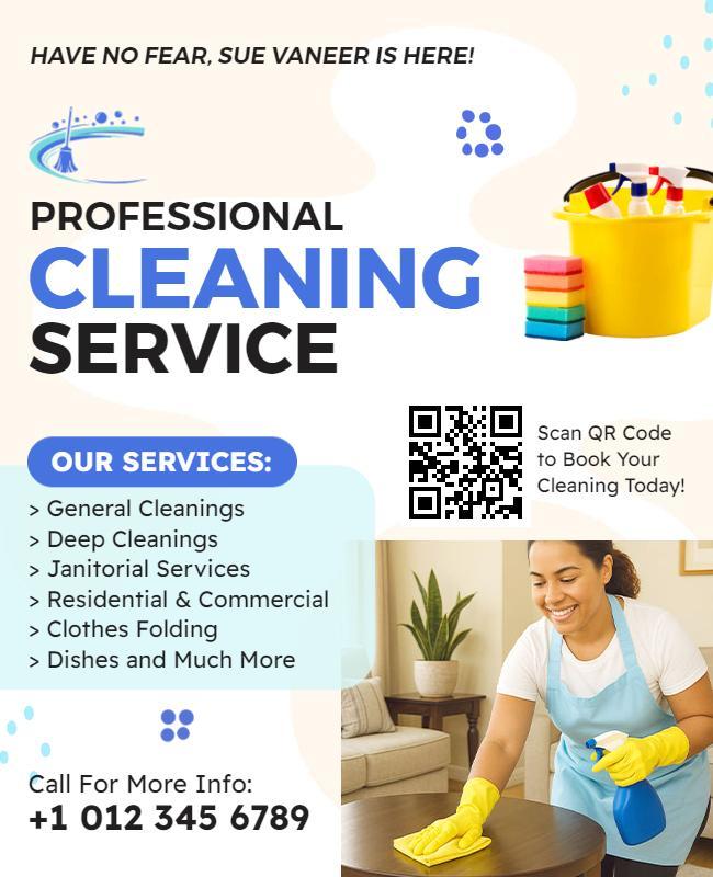 Efficient Household Cleaning Services Flyer Template
