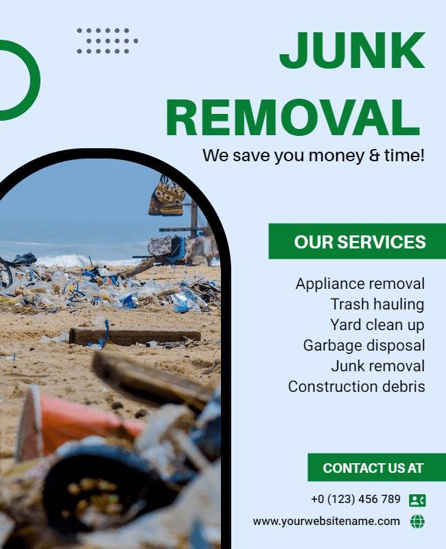 Efficient Junk and Debris Removal Services Flyer Template