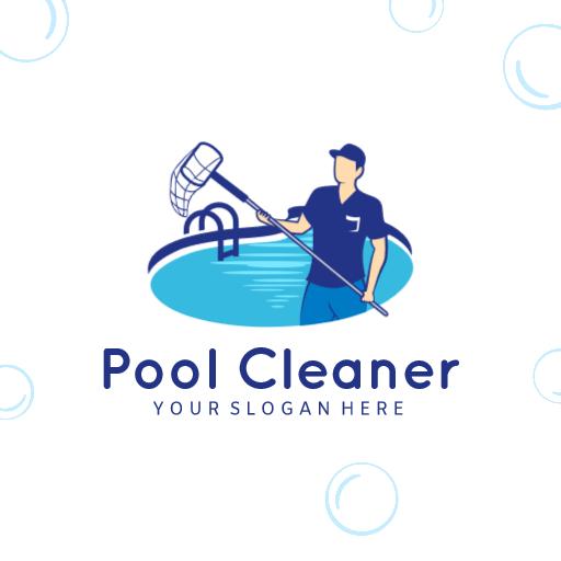 Efficient Pool Cleaning Services with Professional Approach Logo Template