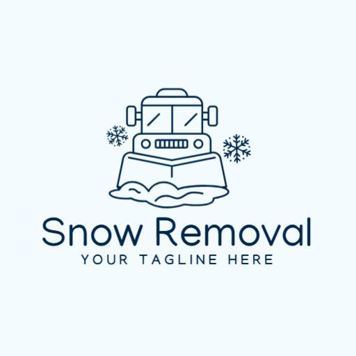 Efficient Snow Plow Design Ensuring Safe Roads in Winter Logo Template