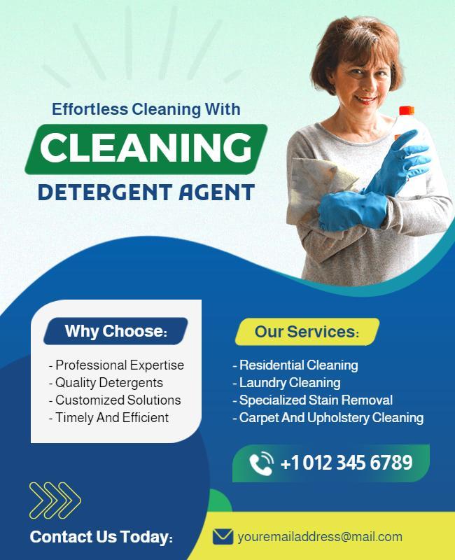 Effortless Cleaning Detergent Service Flyer Template